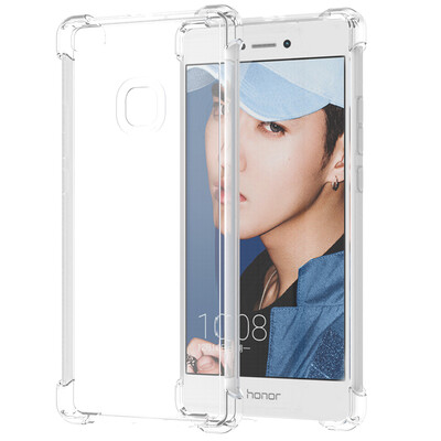 

ESCASE Huawei glory 8 youth version of the phone shell glory 8 youth version of the phone set TPU all-inclusive air bag drop soft shell with hanging rope hole through white