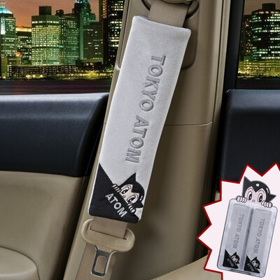 

Astro Boy Car Seat Belt Cover Car Interior Decoration Belt Cover Shoulder Cover Four Seasons Universal Cartoon Seat Belt Set Gray Black Pair XSJ-05G
