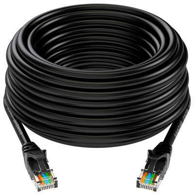 

Shanze SAMZHE CAH-6150 six CAT6 gigabit speed eight core twisted pair network jumper computer cable black 15 meters