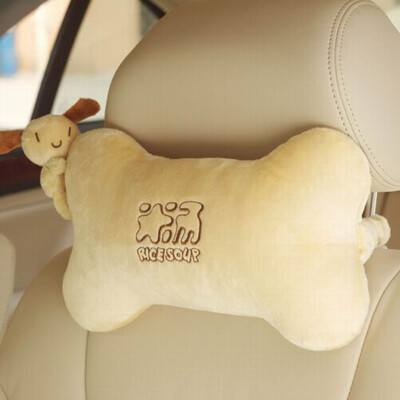 

Jingdong supermarket] car house (ICAROOM) car headrest T-001D hollow cotton neck pillow cartoon car cushions light gray