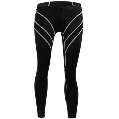 

YINGFA swim trunks mens nine swimming pants long legs low waist professional imitating shark leather swimming trousers