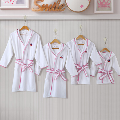 

Kansasin canasin bathrobes home five-star hotel children&39s cotton thickened water bathrobe autumn&winter cut velvet cap gowns female baby for height 138 150cm