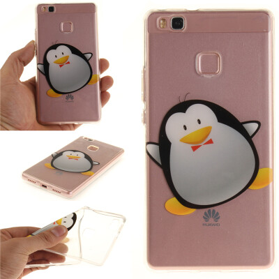 

Cartoon penguin Pattern Soft Thin TPU Rubber Silicone Gel Case Cover for HUAWEI P9 LITE