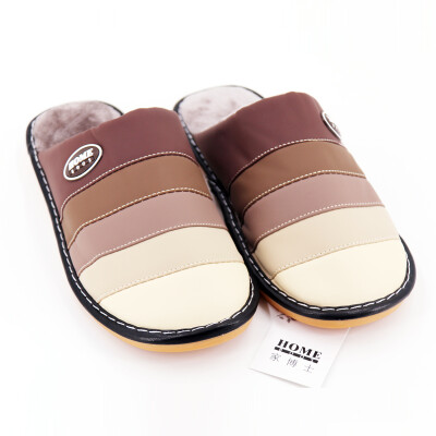 

Home HOMEBOOS JBS-MT001 winter warm cotton trolley cotton slippers brown male models 44-45 yards