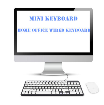 

USB Wired Mini Keyboard Black Keyboard Keys for Laptop Desktop Gaming Basic Types