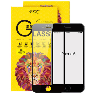 

ESK iPhone6 ​​/ 6S закаленная пленка Apple 6 / 6S стеклянная пленка 0,15 мм полноэкранный высокочувствительный взрывозащищенный мобильный телефон защитная пленка JM115-black