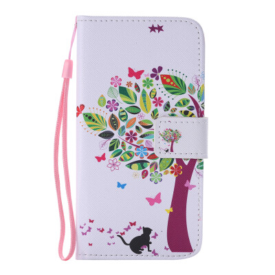 

Tree and Cat Design PU Leather Flip Cover Wallet Card Holder Case for SAMSUNG J510 J52016