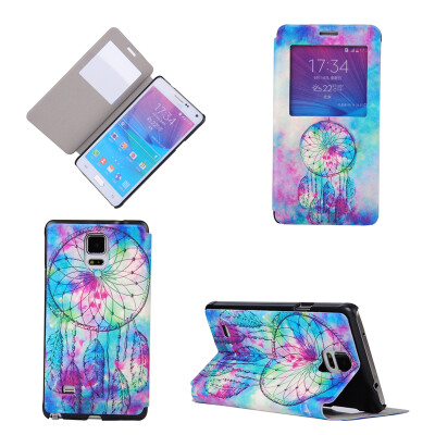 

Pink Dreamcatcher Design PU Leather Flip Cover Wallet Card Holder Case for Samsung Galaxy Note 4