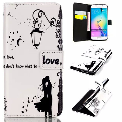 

Lovers&dandelion Design PU Leather Flip Cover Wallet Card Holder Case for SAMSUNG GALAXY S6 Edge