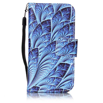 

Blue Dazzle Design PU Leather Flip Cover Wallet Card Holder Case for Apple iPod Touch 5