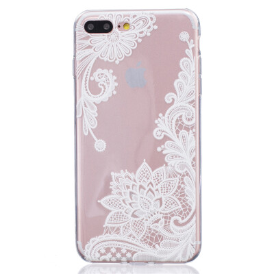 

Lace flowers Pattern Soft Thin TPU Rubber Silicone Gel Case Cover for IPHON 7 Plus