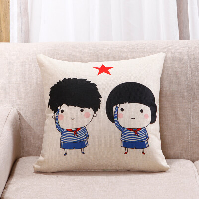 

Yalu Free Pillow Bedding Pillow Shoe Imitation Cotton Canvas Ventilated Sofa Cushion Office Pillow Bedside Back Car Lumbar Cushion Waist Pillow Core Art Youth