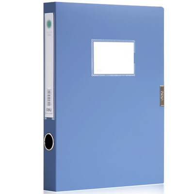 

Deli 5622 large capacity PP material file box A4 blue 35mm single loaded