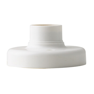 

New Useful E27 Round Plastic Base Screw Light Bulb Lamp Socket Holder White