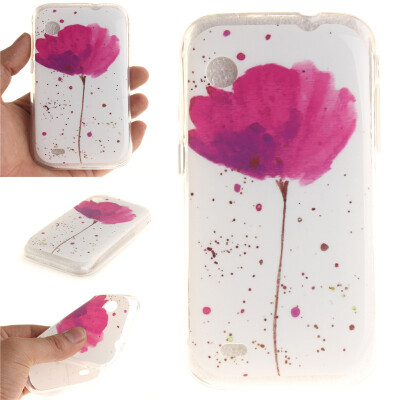 

Purple orchid Pattern Soft Thin TPU Rubber Silicone Gel Case Cover for Lenovo A580