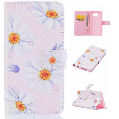 

Pink Flower Design PU Leather Flip Cover Wallet Card Holder Case for SAMSUNG GALAXY A3 2016/A310