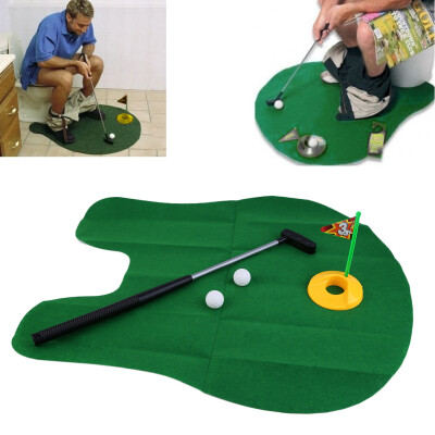 

Funny Potty Putter Toilet Time Mini Golf Game Novelty Gag Gift Toy Mat