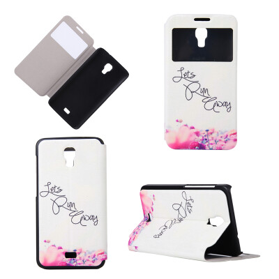 

Let's Run Design PU Leather Flip Cover Wallet Card Holder Case for Wiko Bloom