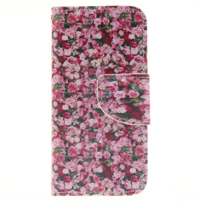 

Floral Design PU Leather Flip Cover Wallet Card Holder Case for IPHONE 5C