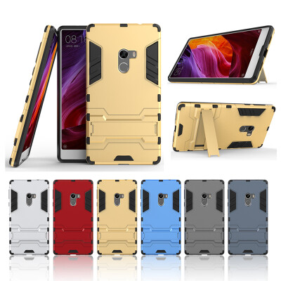 

Gold Slim Robot Armor Kickstand Shockproof Hard Rugged Rubber Back Case For XIAOMI MIX