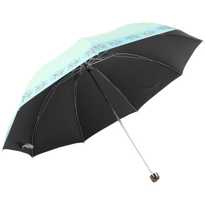 

Зонтик Umbrella UPF50 + Усиленный виниловый шелковый экран Полосатый треугольник цветов Жесткий бар Стальной коронный зонтик Зонтик зонтика Светло-голубой 30056ELCJ