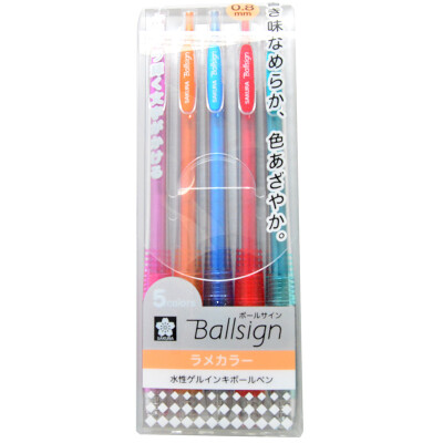 

Sakura Sakura Radiation Gel 5-color Set (Metal) 0.6mm Note Handbook DIY [Japanese