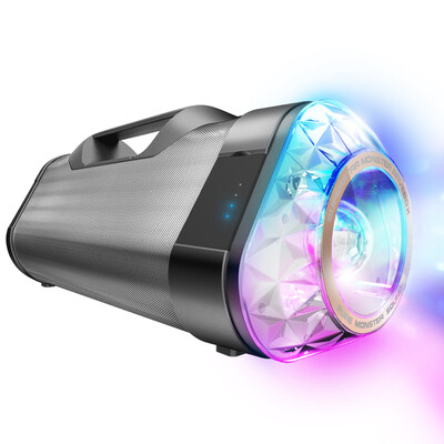 

Монстр (монстр) динамик Blaster Ravebox беспроводной Bluetooth портативный наружного освещения партии и звук обучения колонки сабвуфера темно-серый