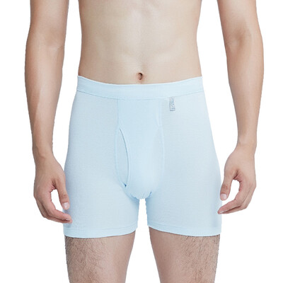 

Jingdong supermarket should be cool YOUR SUN men&39s rib cotton four pants flat mouth comfortable pure color underwear 3 loaded water blue  170