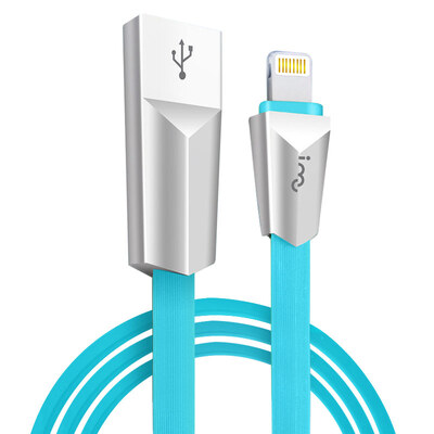 

(I-mu) Apple 6 / 5S / 7 data cable zinc alloy 1.2 m sky blue mobile phone charger line power cord support iphone7 / 6s / 5 / SE / new ipad air mini pro