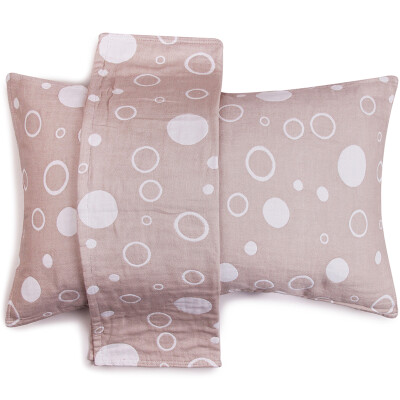 

【Jingdong Supermarket】 Sanli cotton A gauze cloth B side hair ring pillow towel 2 pieces installed 52 × 75cm cloth package side of the positive and negative pillow towel a pair of light brown