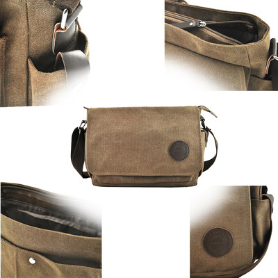 

Muzee Canvas Vintage Washed Military Messenger Shoulder Bag 560008