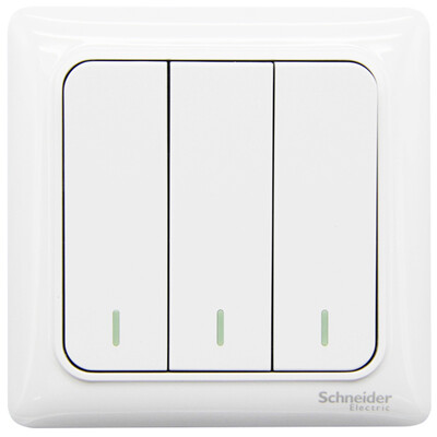 

Schneider Schneider switch socket switch panel three open single control switch Rui Yi series of white