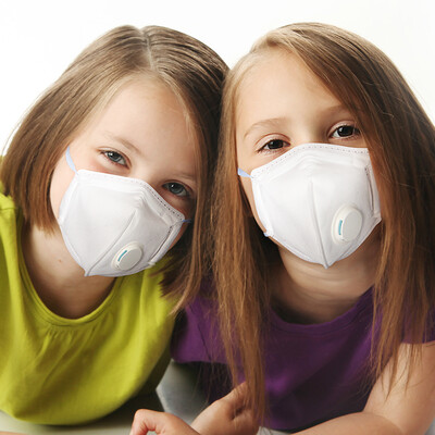 

epc children anti-haze masks dust-proof PM25 particles warm breathable mask with respiratory valve head wear ear comfortable S small 10 Pack