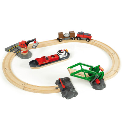 

BRIO rail car subway station set train track toys scene puzzle children's toys train series sound and light subway station set BROC33513