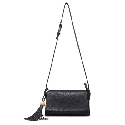 

MICOCAH Brand Women Casual Bag PU Leather Tassel Bag Minaudiere Solid Color Women Messenger Bags 3 Colors