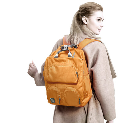 

babycare multi-functional large capacity mommy package fashion mother bag shoulder pregnant women go backpack mother baby bag back milk bag Mummy bag bag about orange