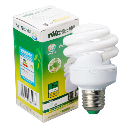 

NVC ENC energy saving lamp E27 big mouth spiral 5W2700K incandescent light yellow