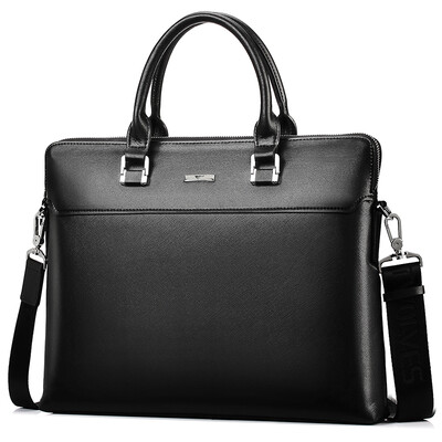 

Seven Wolves SEPTWOLVES Men&39s Briefcase Business Men&39s Handbag Shoulder Skew Cross Pack Laptop Bag M1000375-101 Black