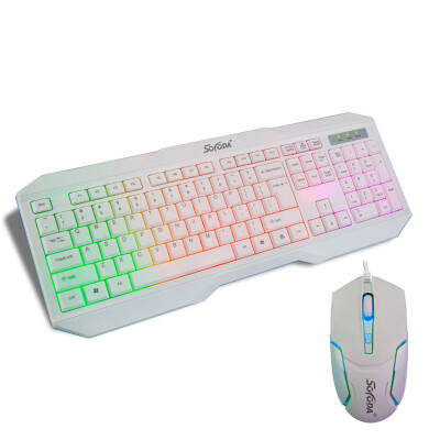 

Luminous mouse and keyboard set GK350 colorful backlight keyboard and mouse light-emitting keyboard and mouse