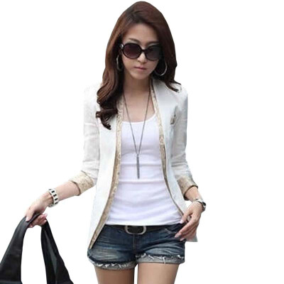 

CT&HF Women Fashion Suit Cotton Blazer Coat