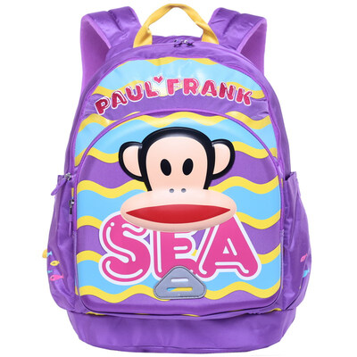 

Mouth monkey Paul Frank children&39s school bag primary school student bag leisure simple fashion backpack bag bag PKY2087C purple