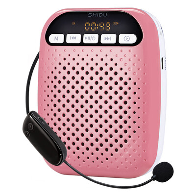 

Ten degrees ShiDu SD-S718 wireless small bee loudspeaker teacher tour guide dedicated high-power amplifiers portable mini-card speaker loudspeaker rose gold