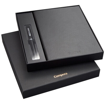 

COMIX) C8301 Compera leather surface of the business package notebook diary of the pen pen box loaded black A5 (the +1 pen +6 ink bag