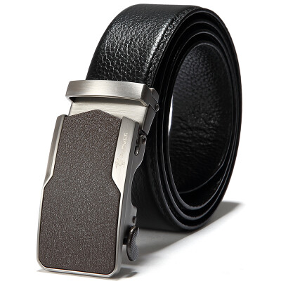 

PLOVER Men's Belt Men Business Casual Leather Leather Belt Automatic Belt P16203M018J Black