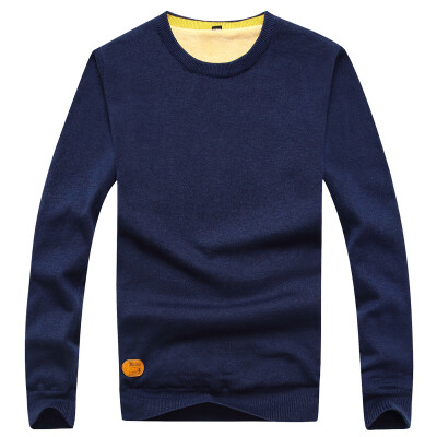 

Jingdong self-hurry up] Jeep shield plus velvet sweater male warm long-sleeved round collar plus cashmere sweater 16017D2079 dark blue