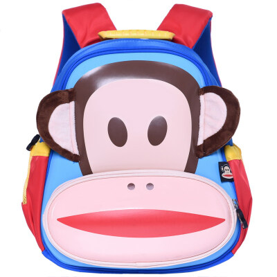 

Monkey Paul Frank kindergarten school bag small school children bag Korean version of the backpack child bag bag PKY2082A color blue