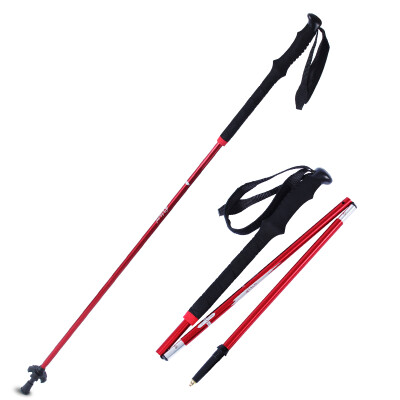 

Red camps uphill sticks folding outdoors sticks sticks old man crutches 7075 aviation aluminum 3 straight grip red