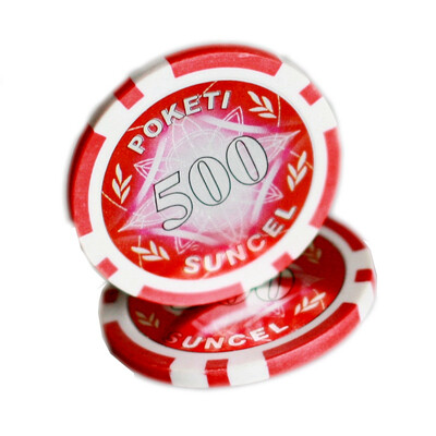 

Still customers Eslite 500 yuan face value of 50 Texas Hold&39em chips plus embedded iron film film