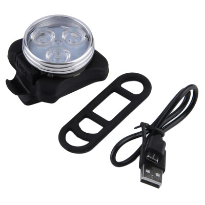 

Bicycle Bike 3 LED 4 Modes Head Front Rear Tail Light Lamp USB Rechargeable