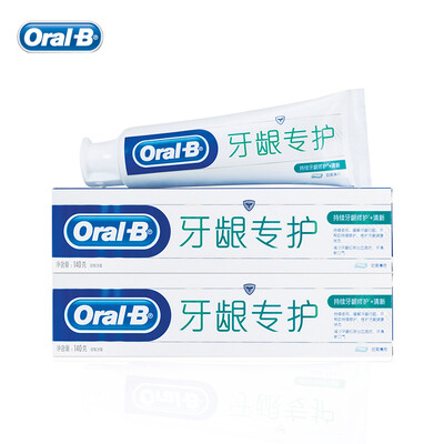 

Oral B Ежедневный Уход Резинка + Свежий Зубные Пасты Фторированных Здоровье Десен Снимает Десен Круто Мяты Зубной Пасты 140 г * 2